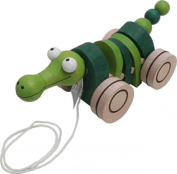 Jouet à tirer en bois Crocodile