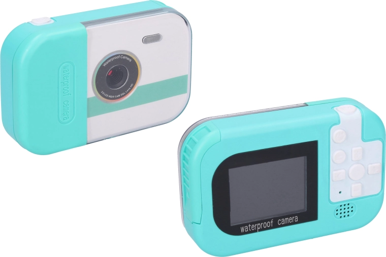 Appareil photo numérique étanche pour enfants, bleu
