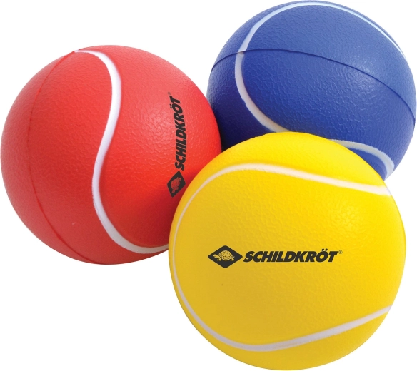Schildkröt balles de softball en mousse colorées 7 cm (3 pcs)