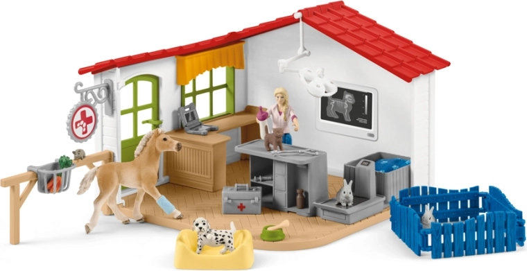 Cabinet vétérinaire Schleich pour animaux de compagnie
