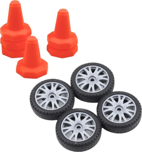 Roues interchangeables et cônes pour s’entraîner au drift