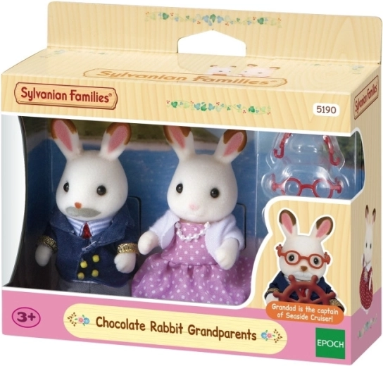 Sylvanian Families grands-parents lapins aux oreilles chocolat