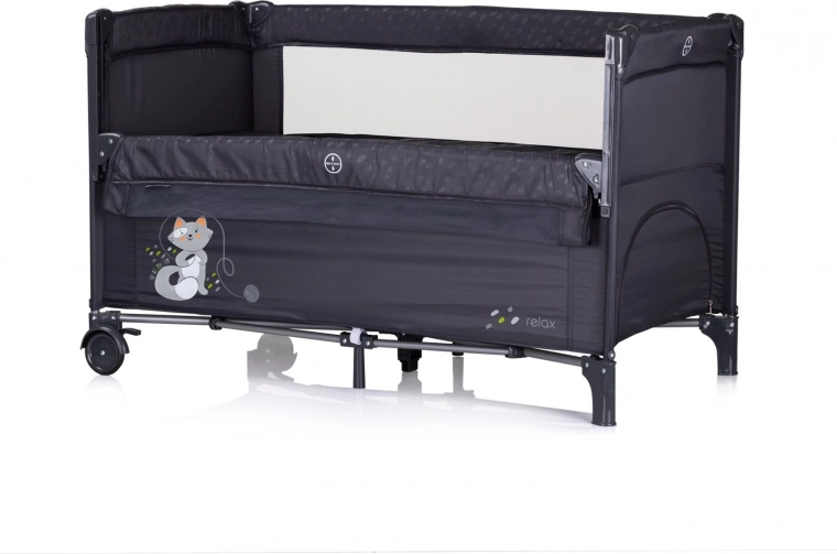Lit parapluie pour enfant Chipolino Relax Anthracite