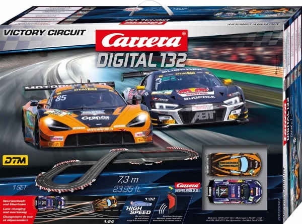 Circuit automobile Carrera Digital 132 Victory Circuit 7,3 m avec voitures McLaren 720S GT3 et Audi R8 LMS GT3