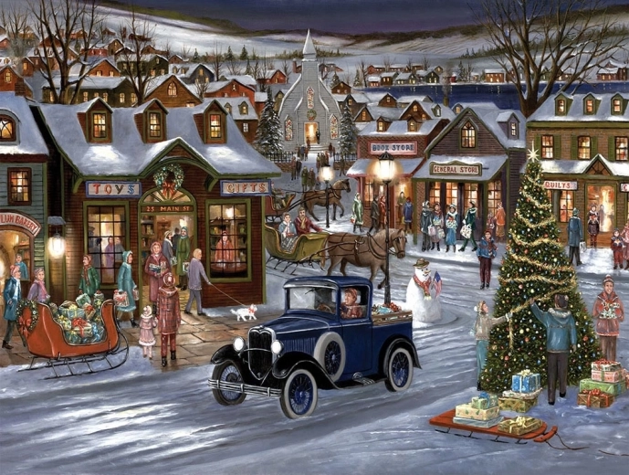 Norimpex Peinture par numéros Ville d’hiver 40 × 50 cm
