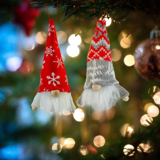 Lutin scandinave de Noël à suspendre - 1 pièce