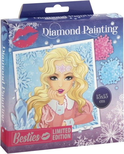Kit de peinture diamant avec cadre Besties 15×15 cm
