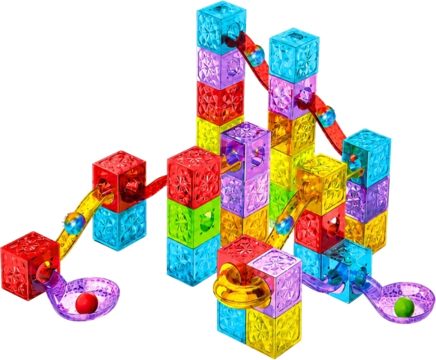 Circuit à billes et structures en 3D en un seul jeu