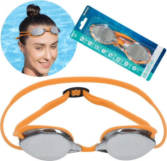 Lunettes de natation Bestway Elite Blast Pro pour adultes et jeunes – Orange
