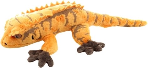 Gecko à crête en peluche chocolat 30 cm