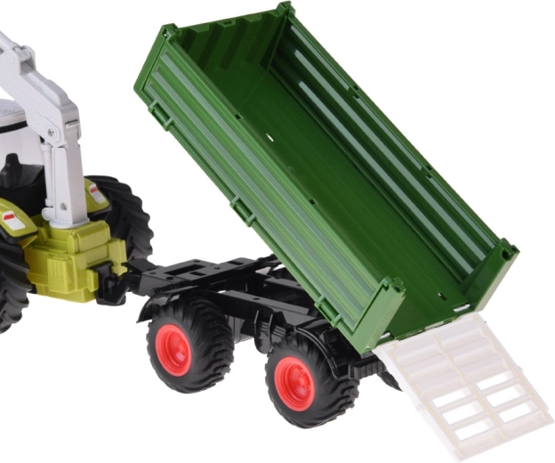 Remorque détachable avec benne basculante et ridelles