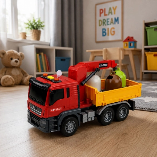 Grue mobile avec crochet pour manipuler les conteneurs