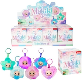 Portefeuille en peluche avec visage et porte-clés