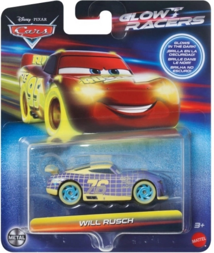 Cars Glow Racers – modèle métallique lumineux 1:55