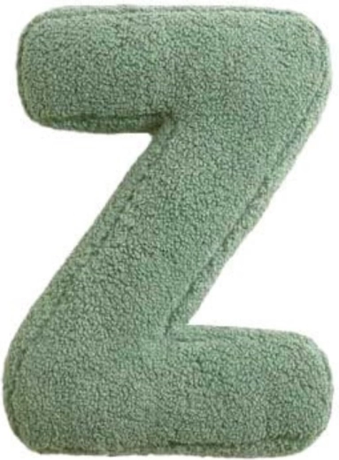 Lettre en peluche Mealini Z verte - 1 pièce