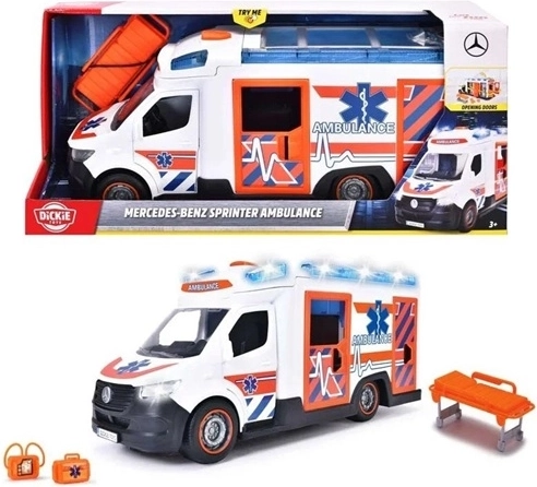 Ambulance pour enfants Dickie Toys SOS Mercedes-Benz avec effets lumineux et sonores