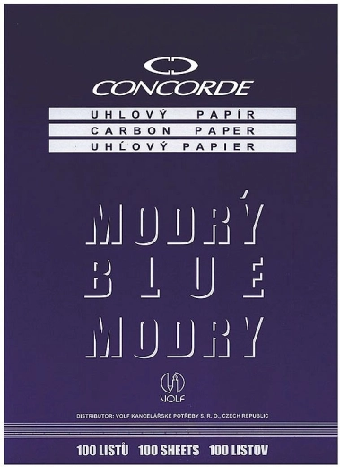 Papier carbone CONCORDE A4, bleu, 100 feuilles