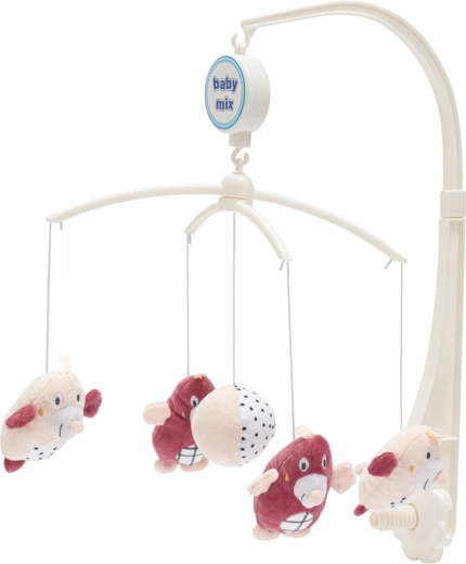 Mobile pour lit bébé Baby Mix petits taupes rose