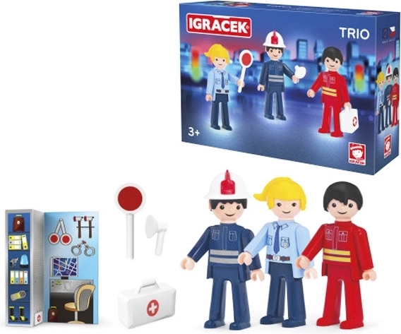 Igráček Trio Sauvetage – pompier, policier et secouriste