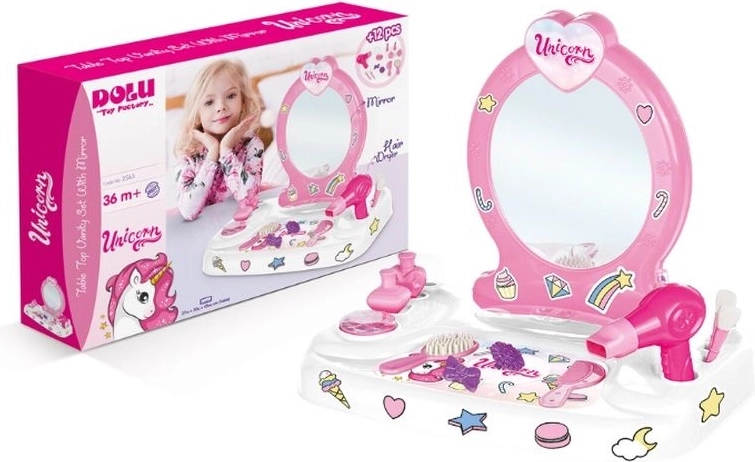 Coiffeuse Dolu Unicorn avec accessoires