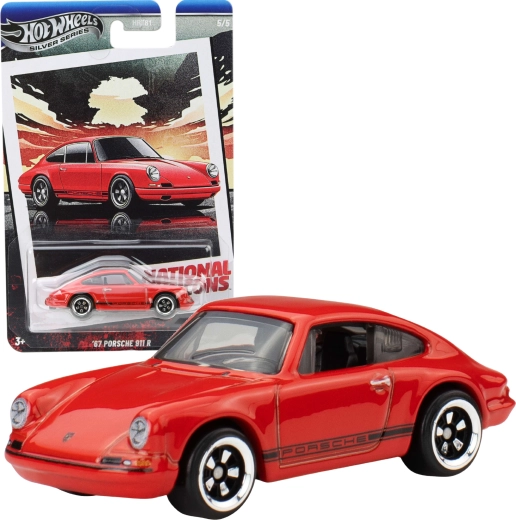 Hot Wheels '67 Porsche 911 R – modèle en métal 1:64, 7 cm