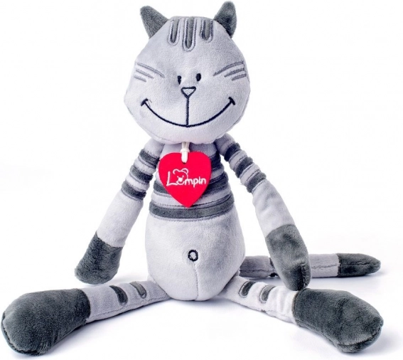 Chat en peluche Matteo moyen – gris 38 cm