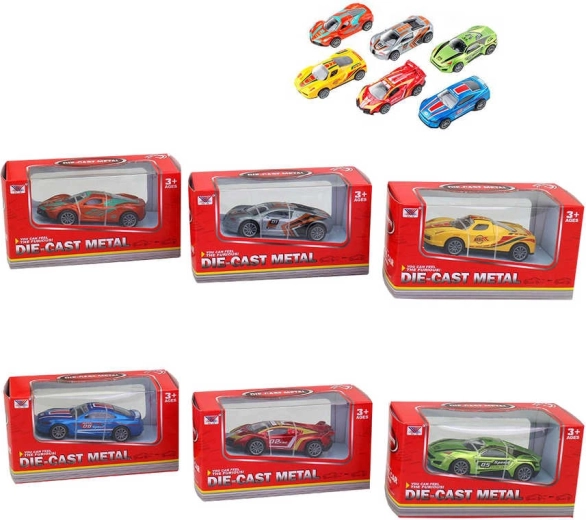 Petite voiture de course sportive en métal 8 cm en boîte - 1 pièce