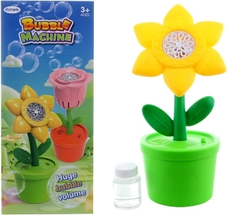 Bulles de savon électrique en forme de fleur à piles