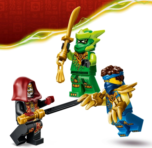 Trois minifigurines NINJAGO