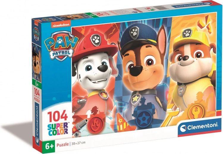 Puzzle 104 pièces avec motif Paw Patrol de Clementoni