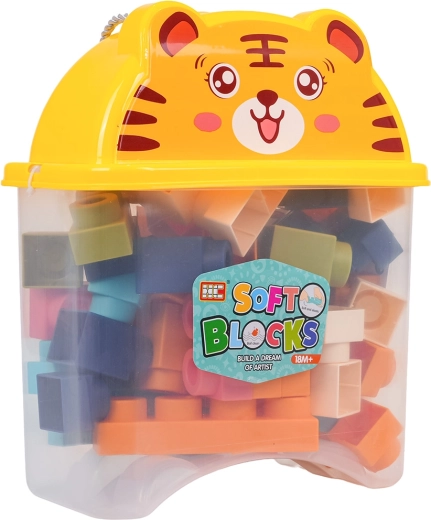 Ensemble de cubes souples de 44 pièces avec housse tigre