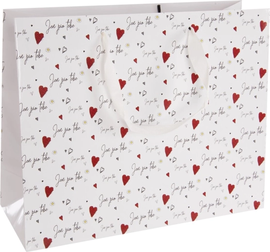 Sac cadeau en papier « Rien que pour toi » 32 × 12 × 26 cm