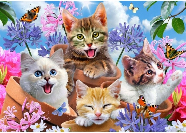 Broderie diamant (diamond painting) 4 chatons 40 × 30 cm - 1 pièce
