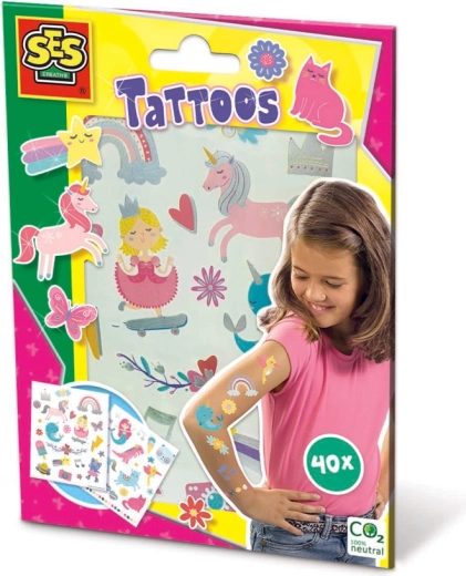 Tatouages SES pour filles, 40 pièces