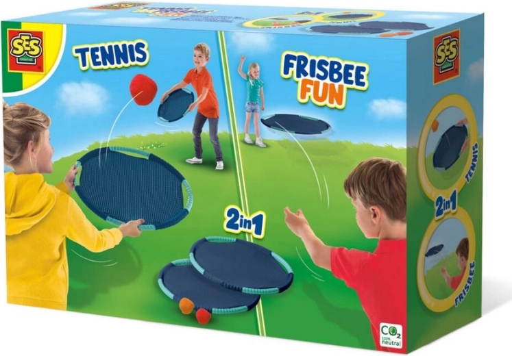 Deux jeux en un : tennis et frisbee