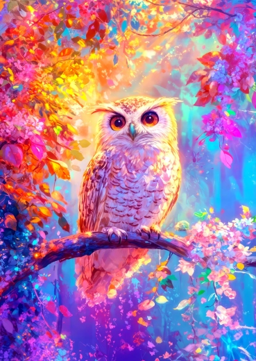 Puzzle Enjoy hibou fleuri 1000 pièces