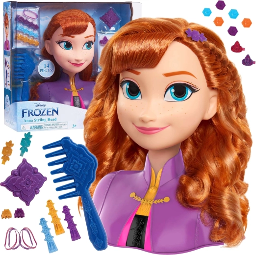 Disney La Reine des neiges tête à coiffer de la princesse Anna avec accessoires