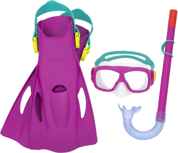 Ensemble de snorkeling BESTWAY – masque, tuba et palmes (taille 37–41)