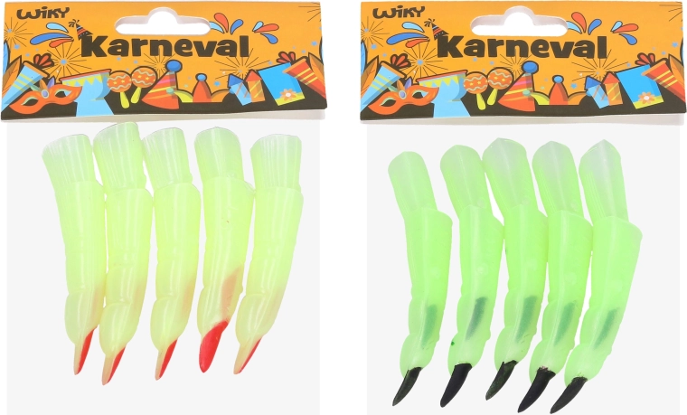 Doigts de sorcière verts de carnaval - 10 pièces