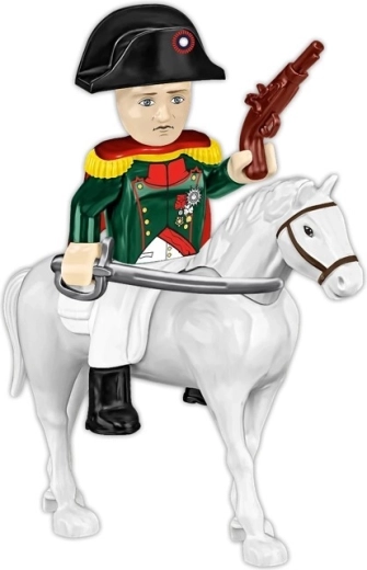 Figurine de Napoléon sur un cheval blanc