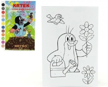 Livre de coloriage A5 Krtek Peindre Selon les Nombres
