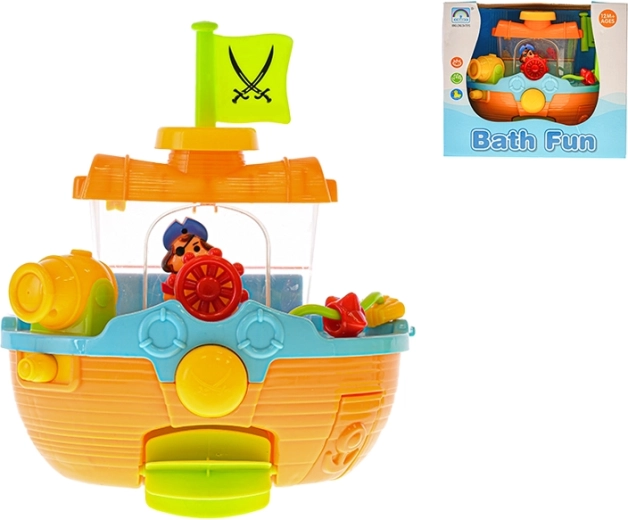 Bateau de bain 22 cm avec fonction giclage et ventouses