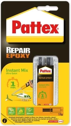 Colle époxy PATTEX Repair Universal 12 g – durcissement rapide 1 minute
