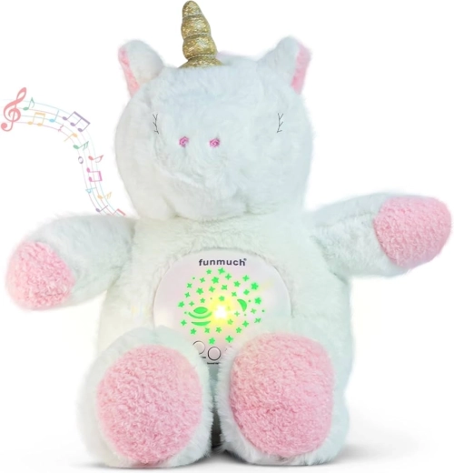Veilleuse 2-en-1 projecteur avec éclairage et musique licorne