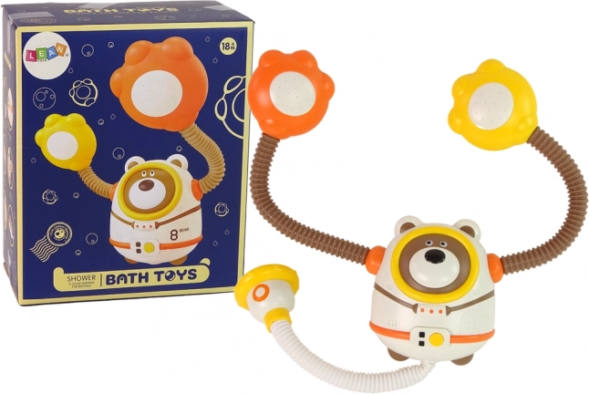 Jouet de bain aquatique amusant - ourson astronaute avec douche à piles