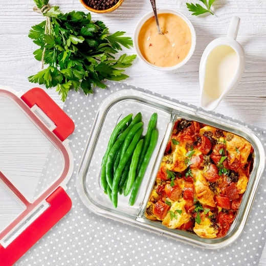 Deux compartiments pour une séparation parfaite des aliments