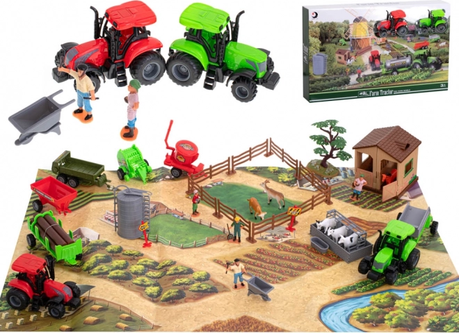 Ferme avec animaux et machines, 49 pcs – set de jeu pour enfants