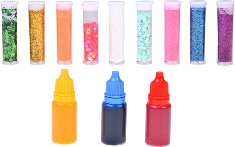 Paillettes, confettis et colorants pour un rendu spectaculaire
