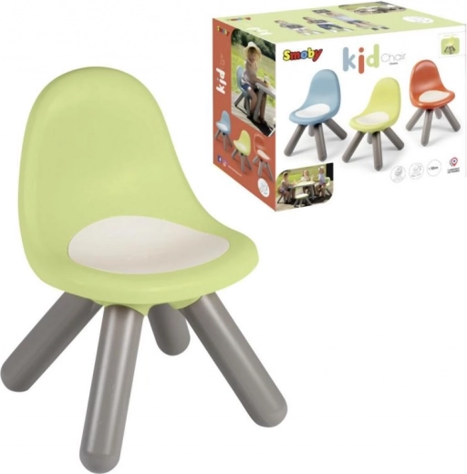 Chaise pour enfants verte en plastique recyclé