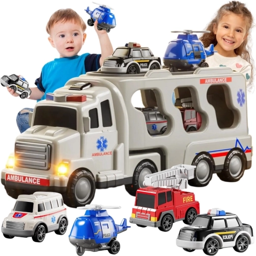 Transporteur de secours Woopie avec lumières et sons, 5 pièces